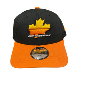 YOUTH - J-AAR 940 Black & Orange Adjustable Hat with JAG Logo