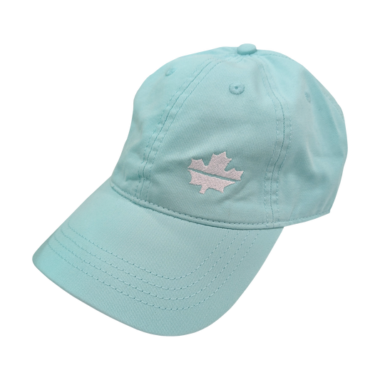 J-AAR Relaxed Golf Cap with White Leaf